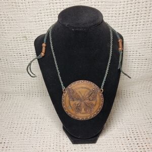 Native American Handcrafted Copper Butterfly Pendant Necklace